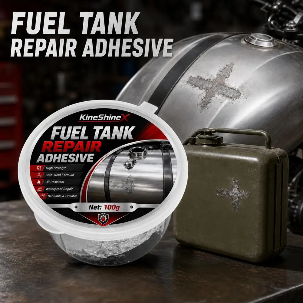 Motorcycle Gas Tank Sealer 100g Strong Adhesion Sealant Gas Tank & Radiator Repair For Truck Car Solar Heaters Easy Dly Fix