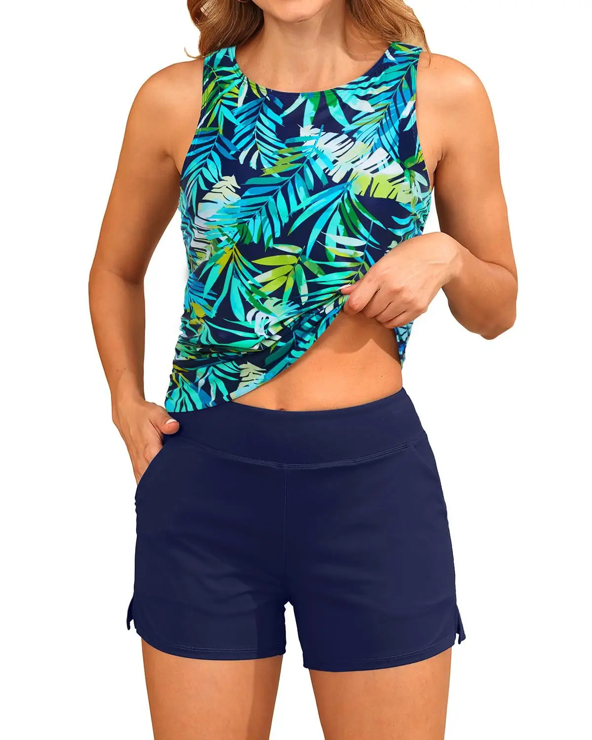Drawstring Tankini New Plus Size Swimsuit Women Large Swimwear Female Bathers Bathing Swimming Suit Beachwear Bikini 2026 Mujer