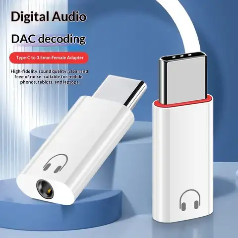 1/3/5pcs Type-C Headphone Connector USB C To 3.5mm Earphone Adapter Audio Converter Jack For Phone 15