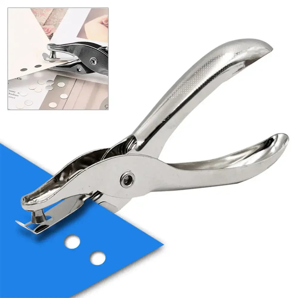 Metal 3/6mm Pore Diameter Hole Punch Pliers Single Hole Puncher Hand Paper Scrapbooking Punches 1-8 Pages Paper Hole Puncher