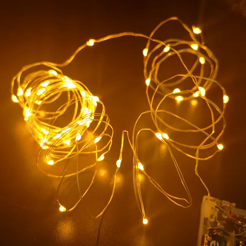 Festival Fairy Lights Battery Operated Wedding Centerpiece Table Decorations Party Christmas String Lights Battery Powered