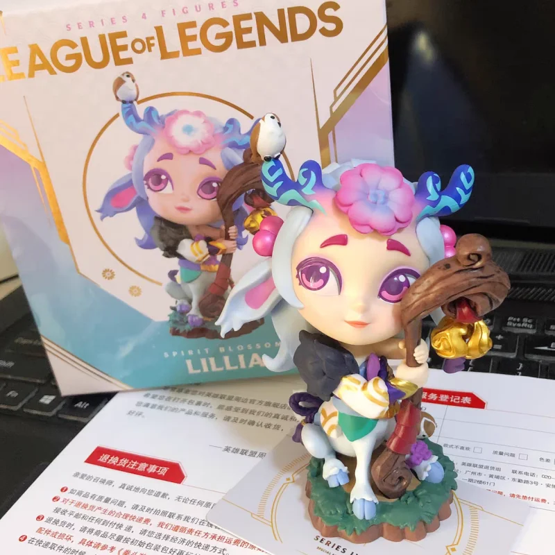 

Lol Soul Lotus Lillia Anime Figurine League Of Legends Authentic Game Periphery The Small-sized Kawaii Sculpture Model Gift Toy