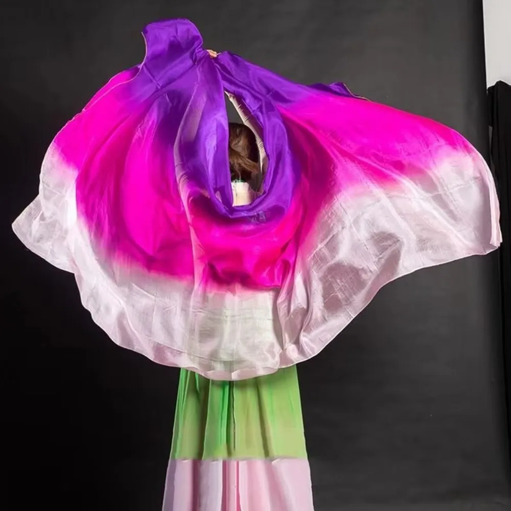 Costumes Accessories Belly Dance Veils Gradient Color Light Texture Veil Shawls 250cmx120cm Women Scarf
