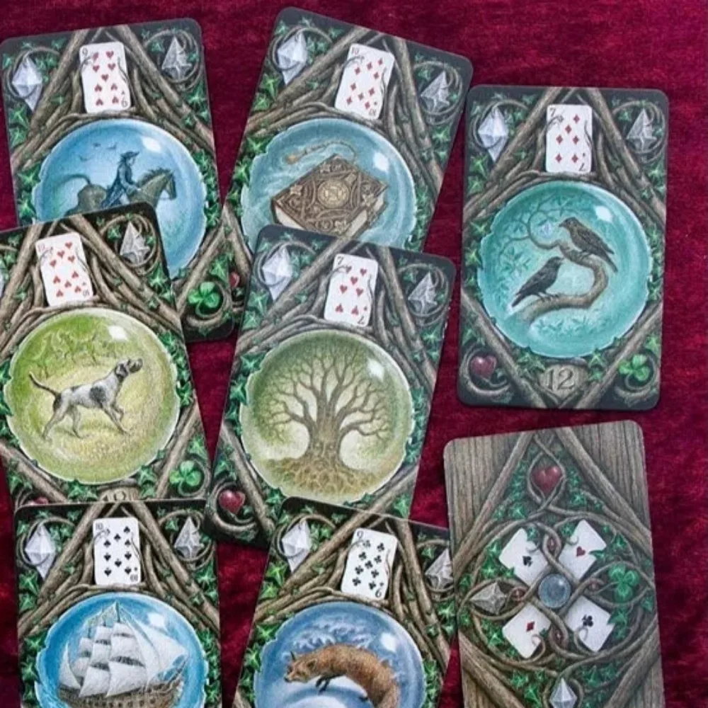 10.4*7.3cm The Enchanted Lenormand Oracle 39 Magical Cards To Reveal Your True Self and Your Destiny