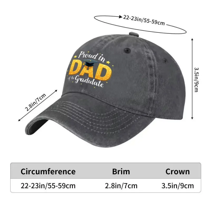 Proud Graduation Dad Baseball Cap – Adjustable Vintage Unisex Hat for Men Women, Streetwear Hiking Graduation Party Teacher Gift