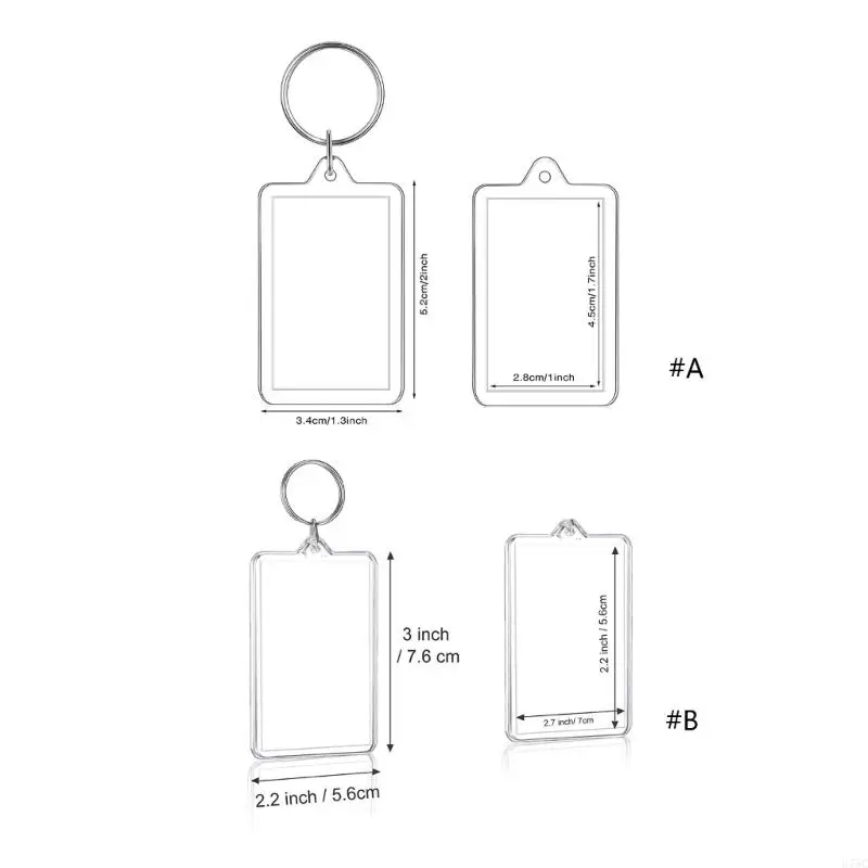 U75C Clear Picture KeyChain Пластиковая фотография для защелки