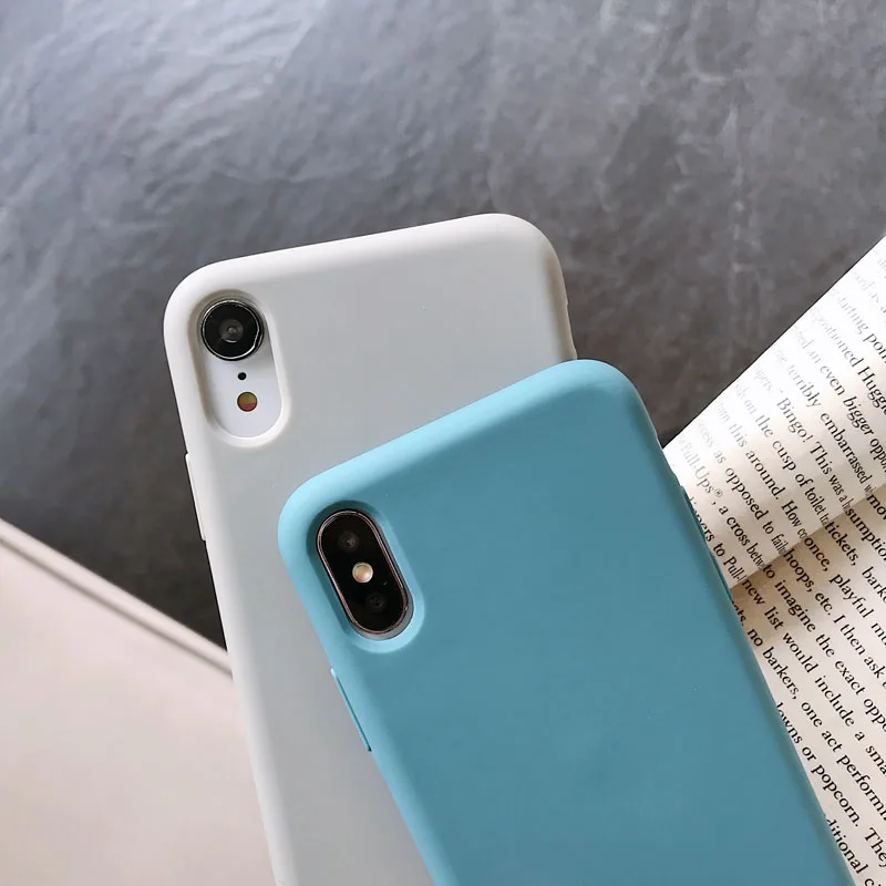TPU Phone Case for iPhone XR X XS Max 11 12 13 Pro Max mini Luxury Soft Candy Cover for iPhone XR XS X 6 6S 7 8 Plus Case