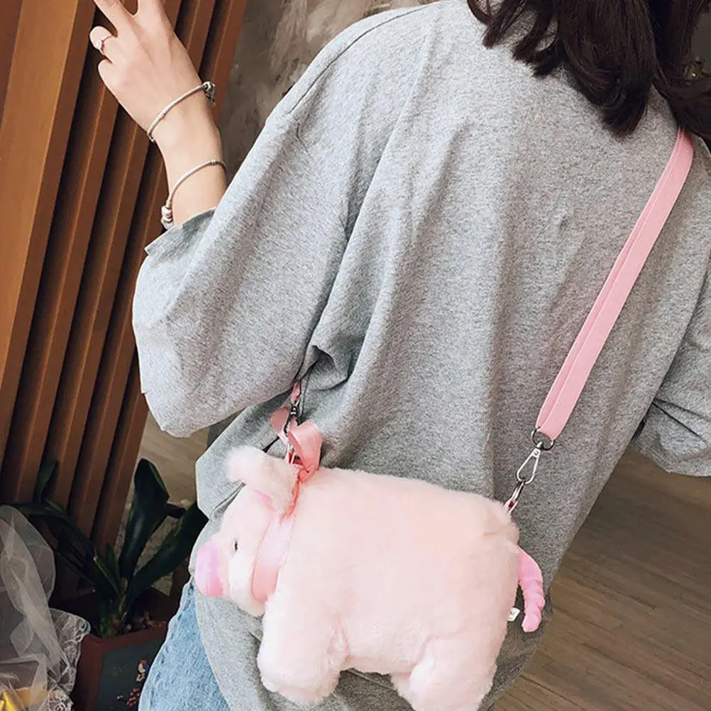 

1Pcs Student Single-Shoulder Bag Adorable Pig Modeling Lightweight Phone Storage Bag Outdoor Cosmetics Sundries Storage Pouch