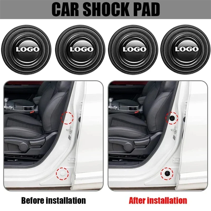 تخصيص 10 قطع سيارة سيليكون وسادة الصدمات امتصاص الصدمات عازلة طوقا عزل الصوت وسادة جبل واقية الباب كتم مكافحة