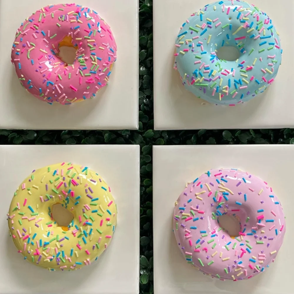 10inch Large Doughnut Food Model Wall Decoration Multiple Drizzle Effects Idea Design Props Donut Shop Cute Shooting Game Party