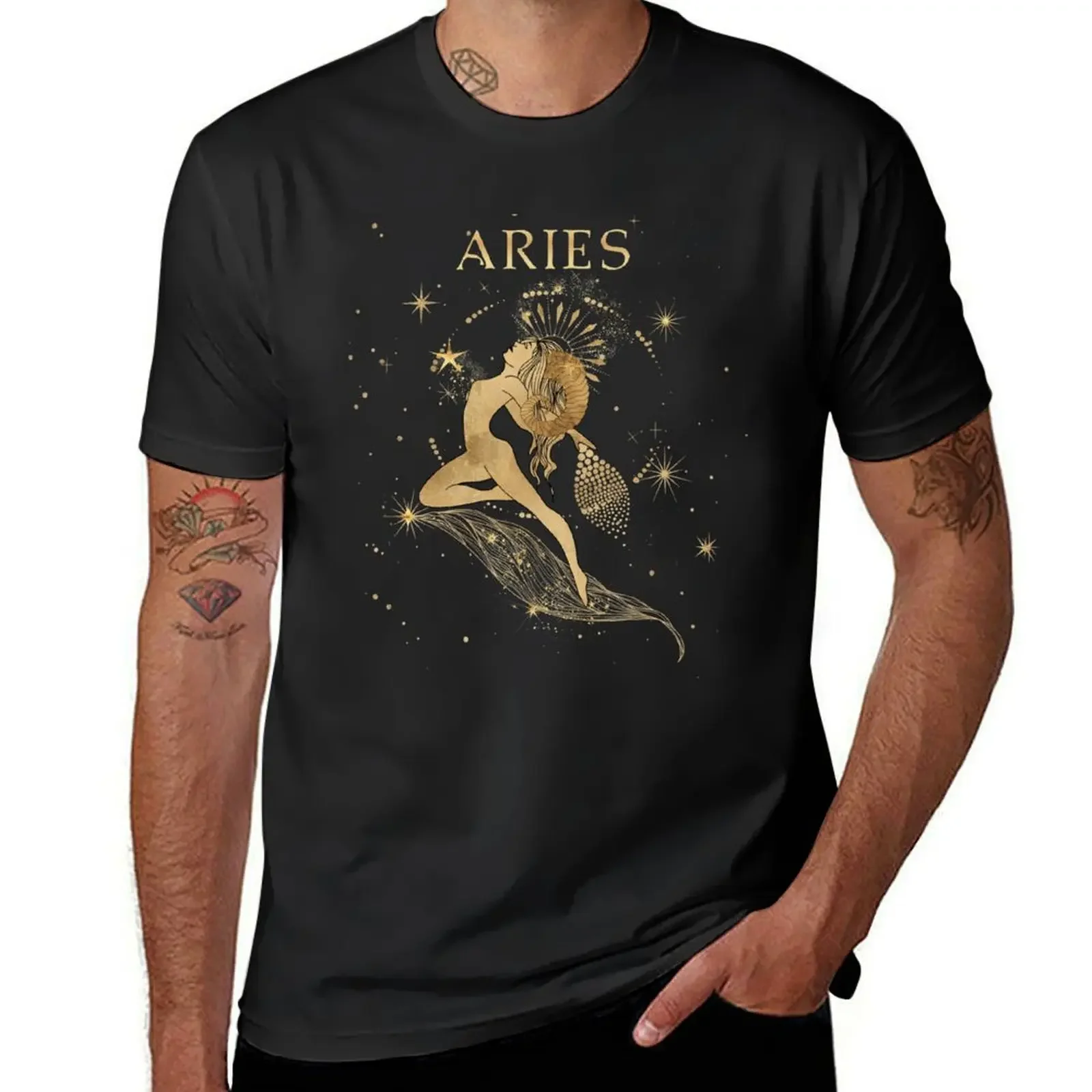 

Aries zodiac woman T-Shirt oversized graphic tee plus size tops anime t shirts basketball graphic tees mens designer t shirt