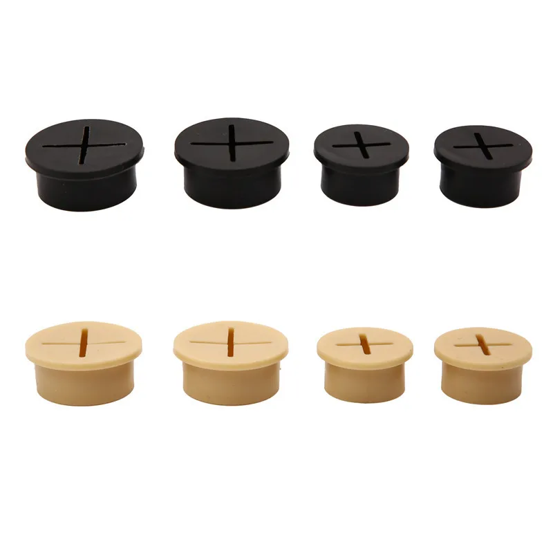 10pcs Flexible Silicone Cable Cord Grommets Rubber Grommets for Table Desktop Hole Cover TV Console and Furnitures Hole Cover