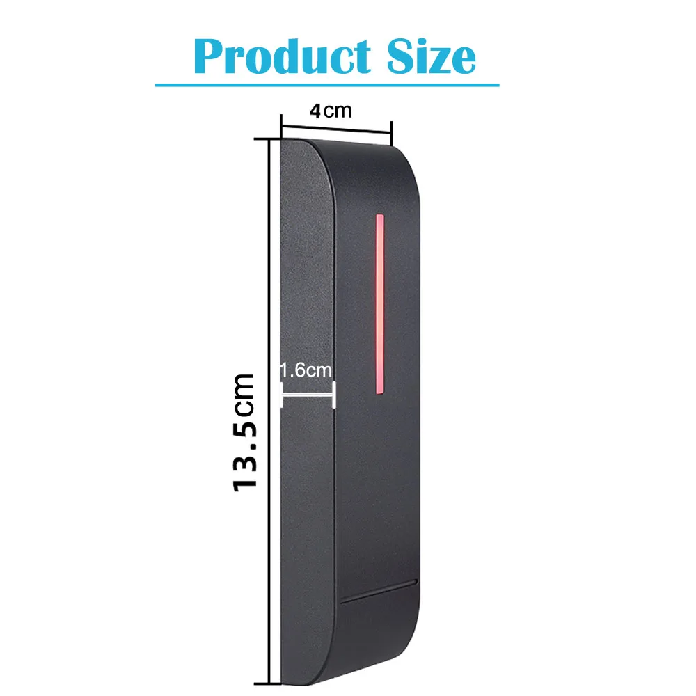 Imagem -02 - Impermeável 125khz 13.56mhz Cabeça de Leitura 1024v Rfid Sistema de Controle de Acesso Leitor de Proximidade Wiegand 26 34 Saída Ip68
