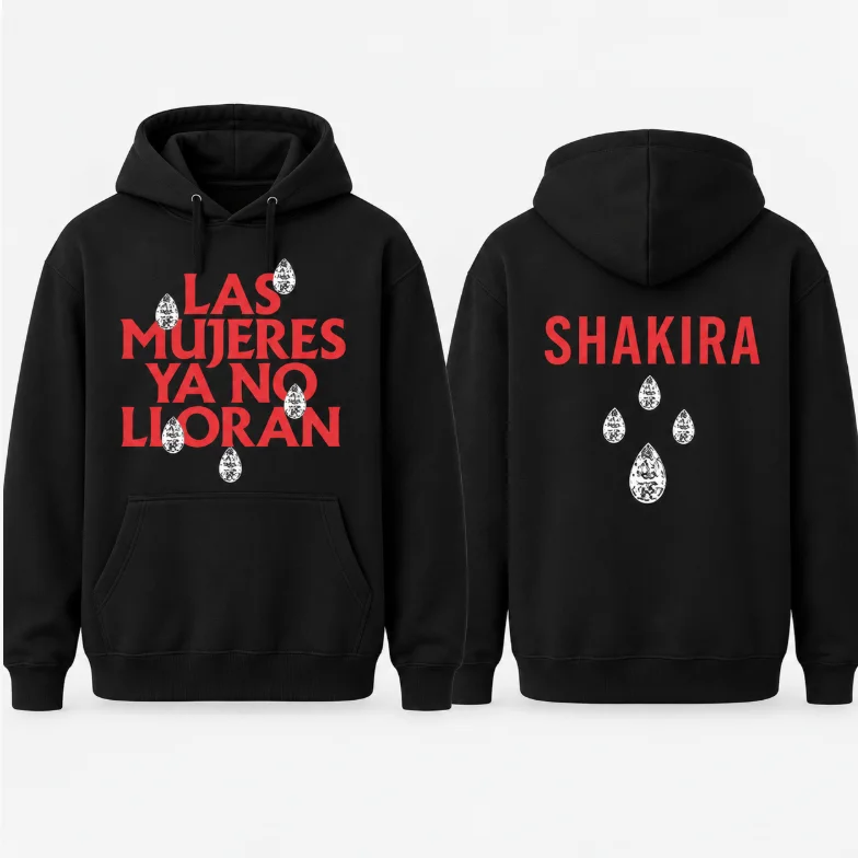 Shakira Unisex Cotton Hoodie Retro Pop Music Fan Support Shakira Graphic Print Autumn Winter Casual Pullover Hooded Sweatshirt