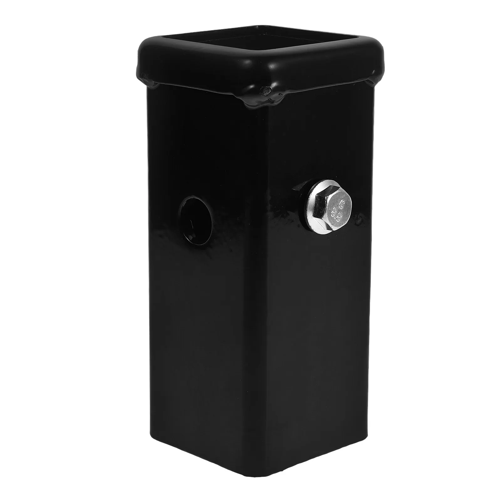 recipient-de-remorquage-a-souder-en-tube-d'acier-noir-peint-a-embout-carre-extension-robuste-pour-remorquage
