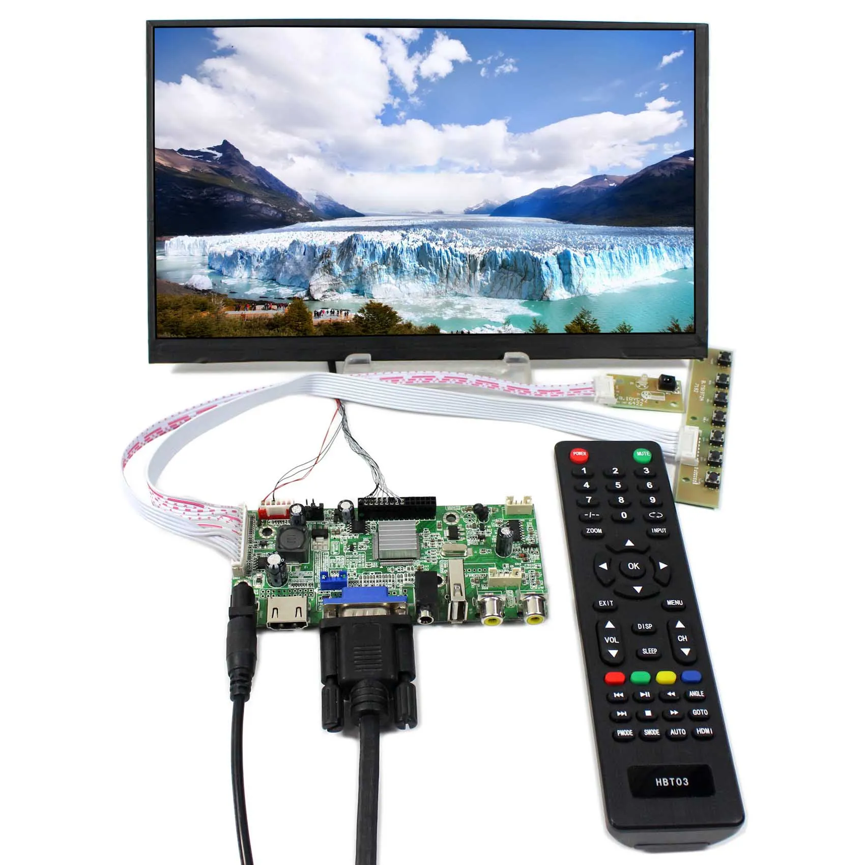 

HD MI VGA AV Audio USB LCD Controller Board With 10.6inch 1366x768 LTL106AL01 IPS LCD Screen