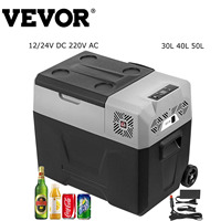 VEVOR 30L 40L 50L Mini Car Refrigerator Small Fridge Freezer Portable Compressor Cooler 12V/24V 220V for Driving Camping Picnic
