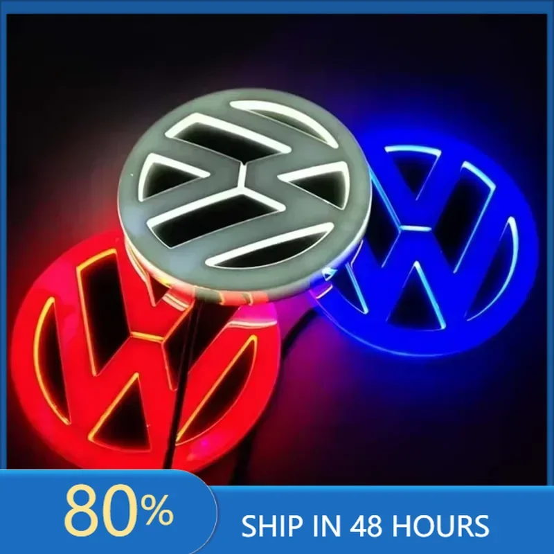 

Колпаки ступиц VW 11cm 4D/5D Logo Light Светодиодный задний бейдж Фонарь Передняя решетка для VW Bora Golf Jetta POLO MAGOTAN Passat Logo Light Багажник