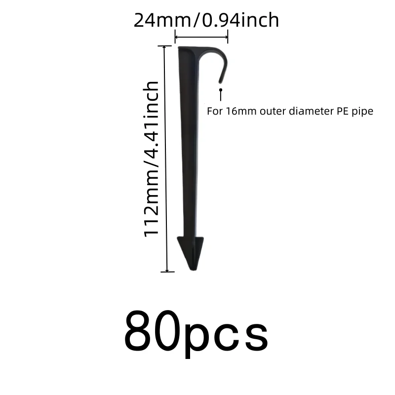 80pcs Durable Sturdy Water Pipe Fixing Stake For Garden/Courtyard/Lawn Daily Irrigation Easy Install No Loose Practical