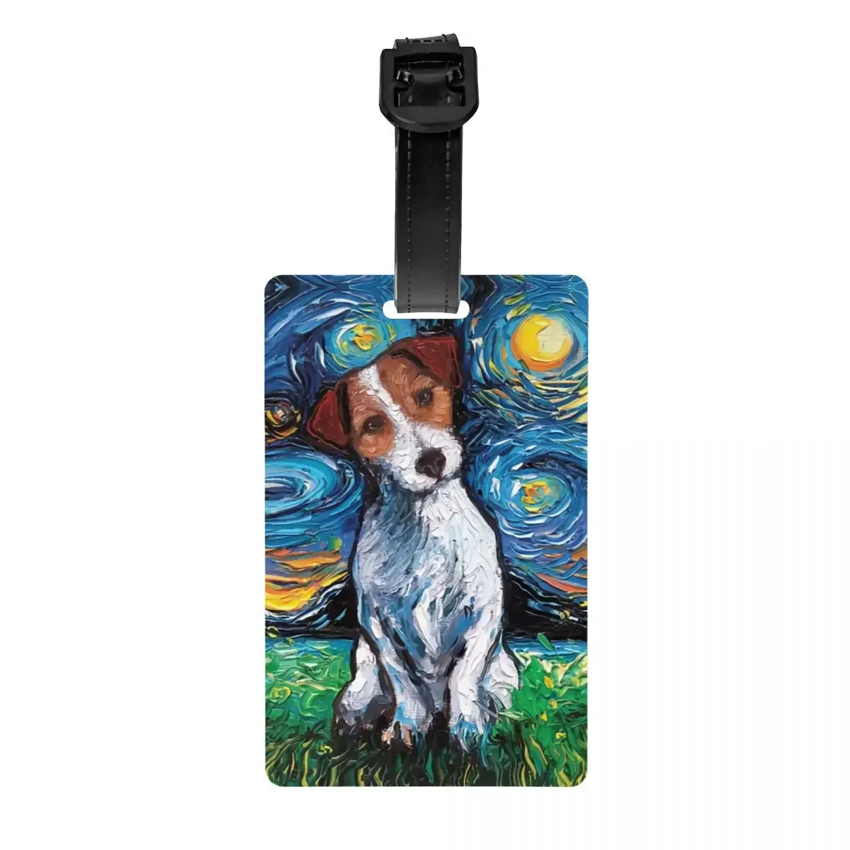 

Custom Jack Russell Terrier Pop Art Luggage Tag Privacy Protection Dog Lover Baggage Tags Travel Bag Labels Suitcase