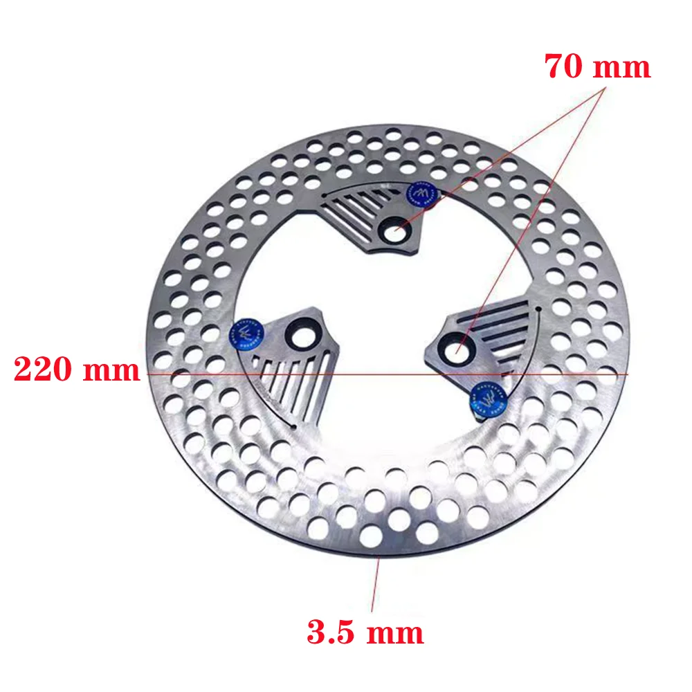 RPM 4 Piston Radial Mount Brake Caliper Set 220mm 70mm 3 Hole Disc Rotor For Yamaha Aerox Nitro BWS JOG E-bike Scooter Mod Parts