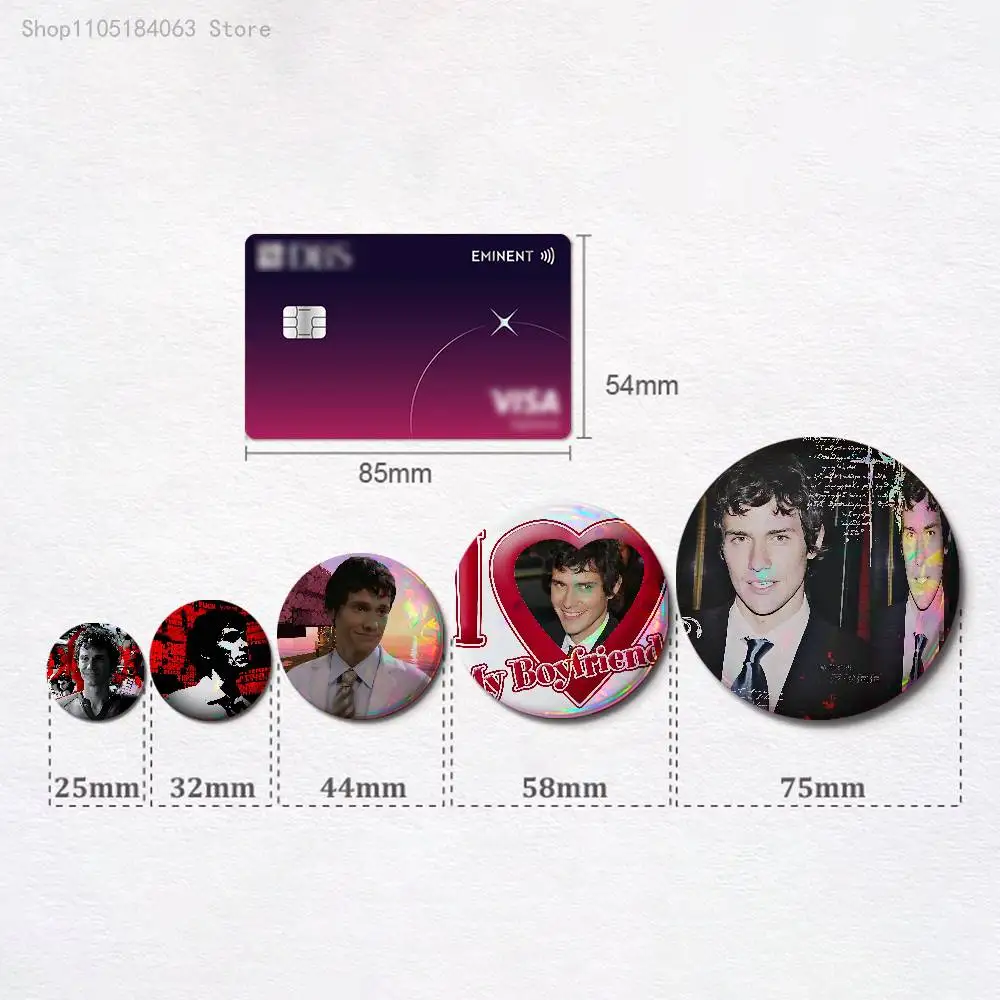 Christian D-Dexter Brian Moser Badges 25 32 44 58 75 mm Round Cosplay Pin Bag Decor Fans Collect Friends Gifts Brooch Souvenir