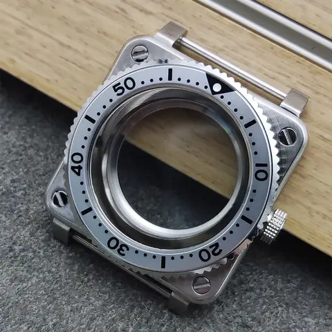 Assembled Watch Box 42MM SKX007 Square Case Sapphire Japanese automatic movement, 316 stainless steel, NH35/36/4R/7S watch cases