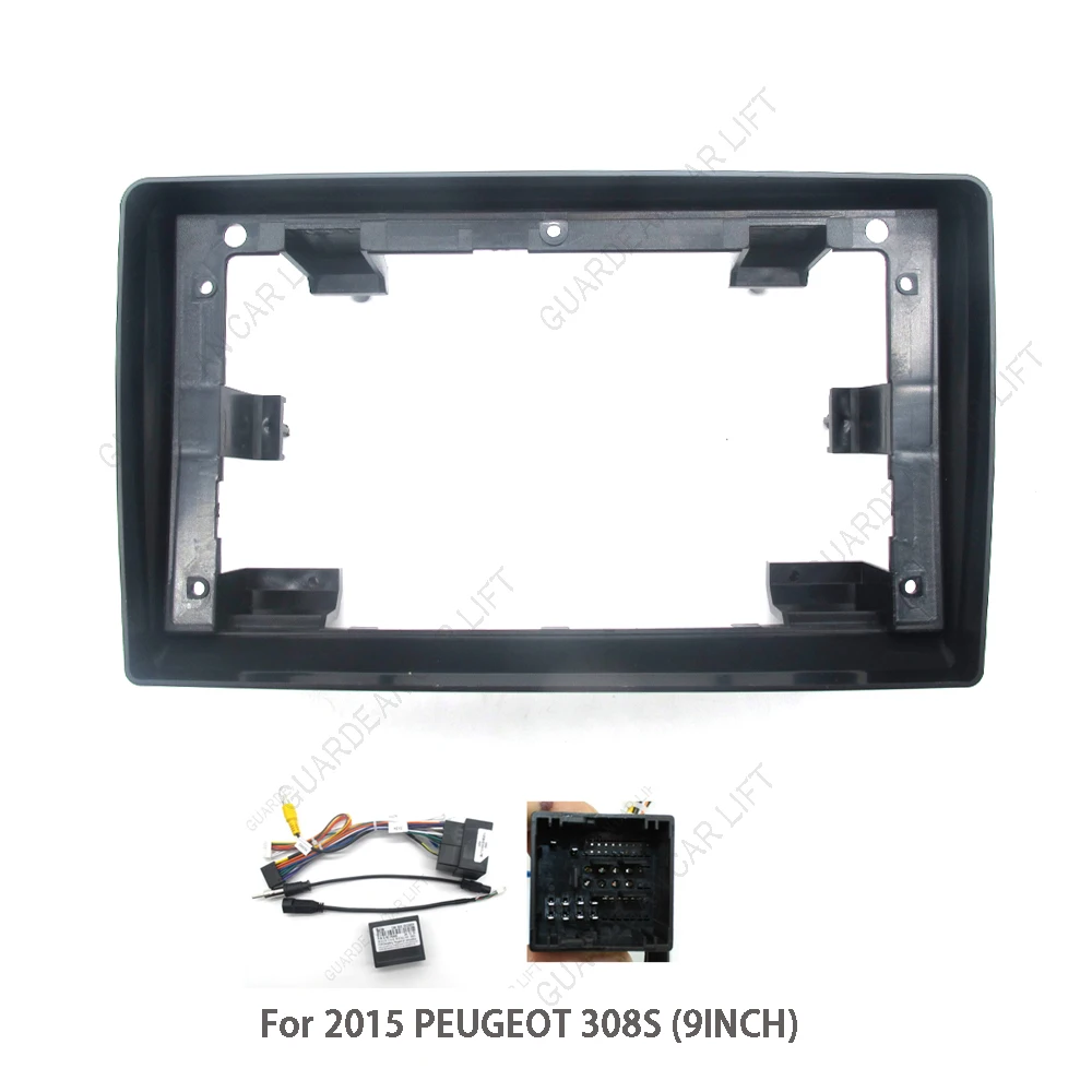 

9 Inch Android Car Radio Fascias For 2015 PEUGEOT 308S Stereo Player 2DIN Head Unit Dash Frame Panel Installation Trim