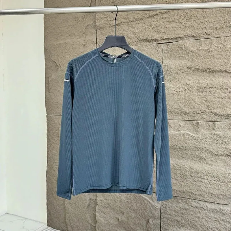 Men's Quick Dry Long Sleeve T Shirt Breathable Mesh Casual Sports Crew Neck Top view 4