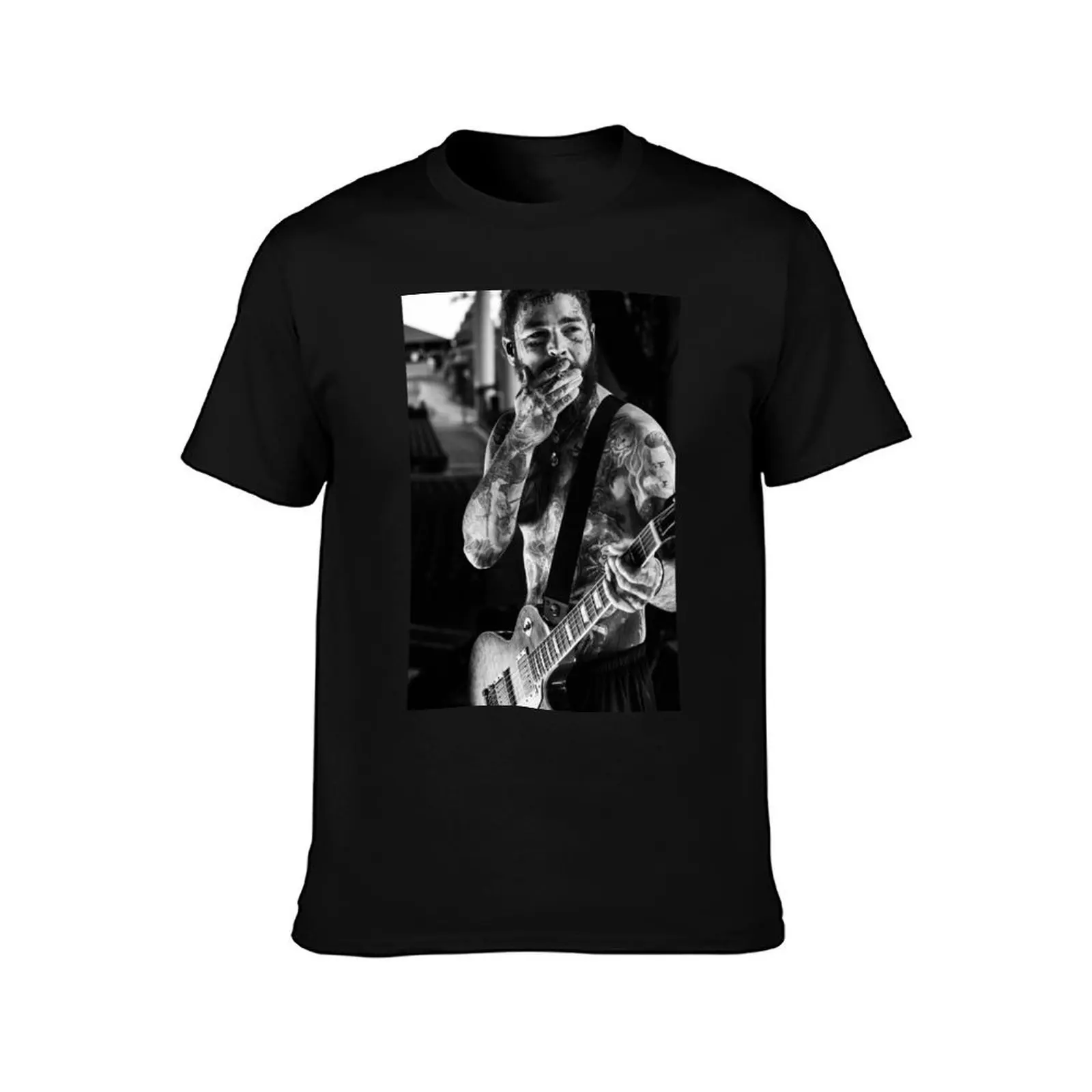 Guitar, cigaret and Malone T-Shirt essential t shirt anime stuff mens funny t shirts