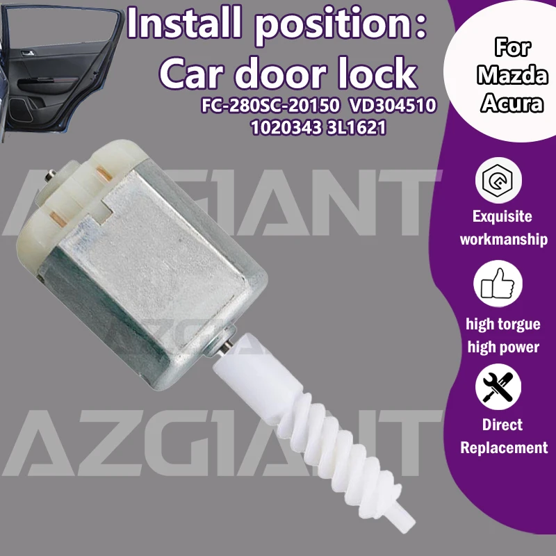 

AZGIANT 1020343 3L1621 For Mazda MPV/Acura SLX MDX Acura CL TL Car Central Door Lock Latch Module Motor interior replacement kit