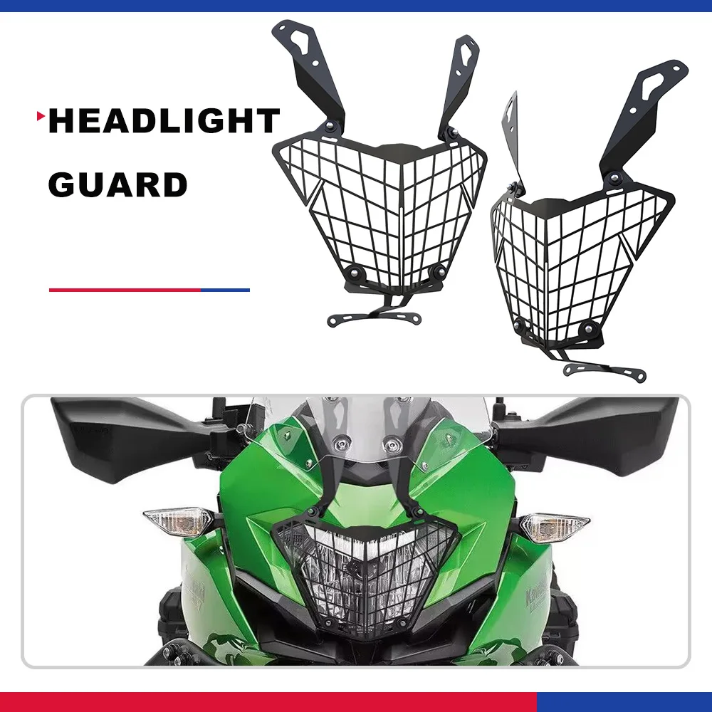 For Kawasaki Versys X300 X250 VERSYS300 VERSYS250 VERSYS 300 250 Motorcycle Headlight Head Light Guard Protector Grille Cover