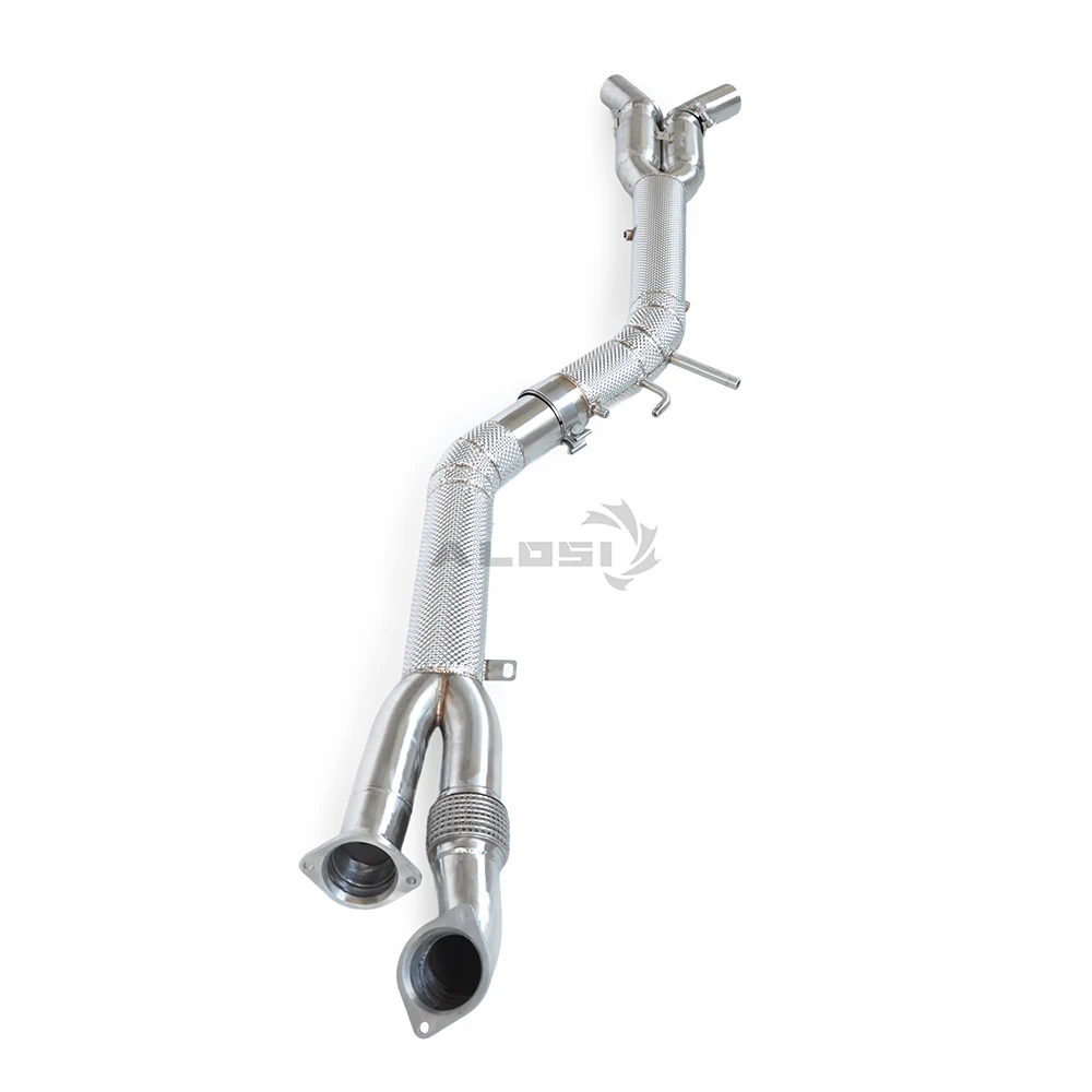 أنبوب متوسط لسيارة BMW M3 M4 G80 G82 3.0T 2021-2023 نظام عادم OPF GPF مجهز بطول متساوي عادم أنبوب متوسط