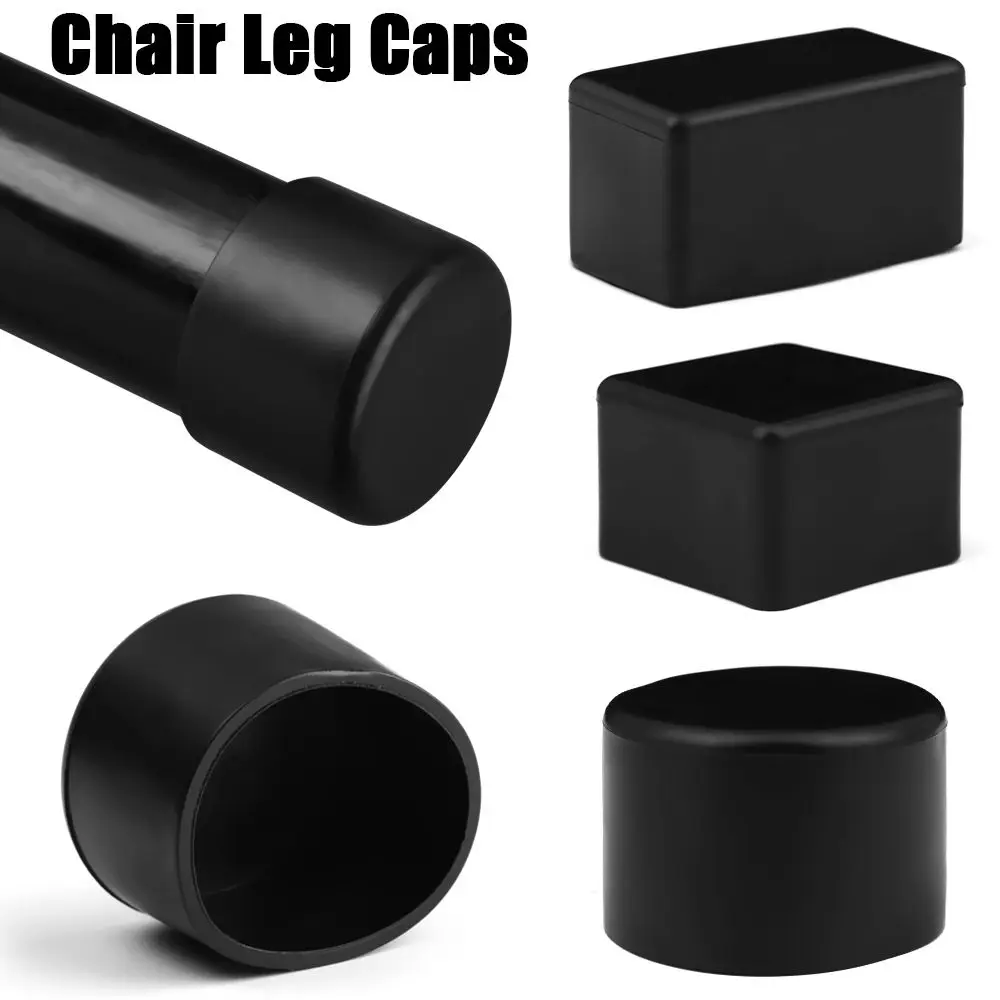 4Pcs Chair Leg Caps Rubber Feet Protector Pads Furniture Table Covers Socks Plugs Cover Furniture Leveling Feet Home Decor