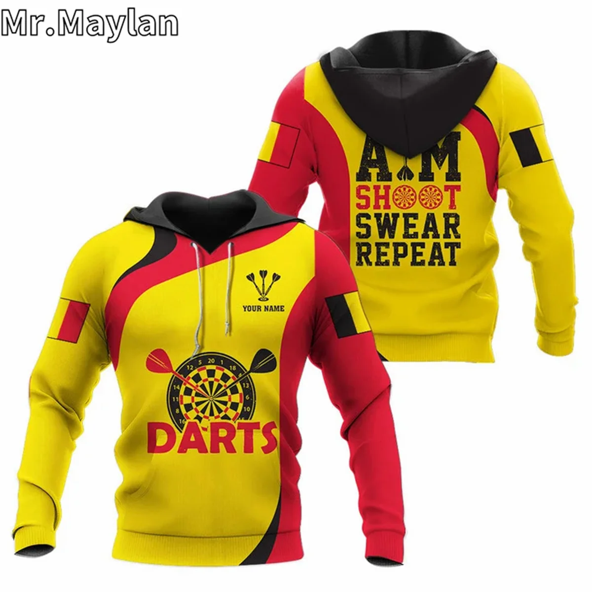 Belgium Darts 3D Personalized Apparel Jacket Men/Women Hoodie Unisex Casual Boys Streetwear Sweatshirt Pullover Sudadera Hombre