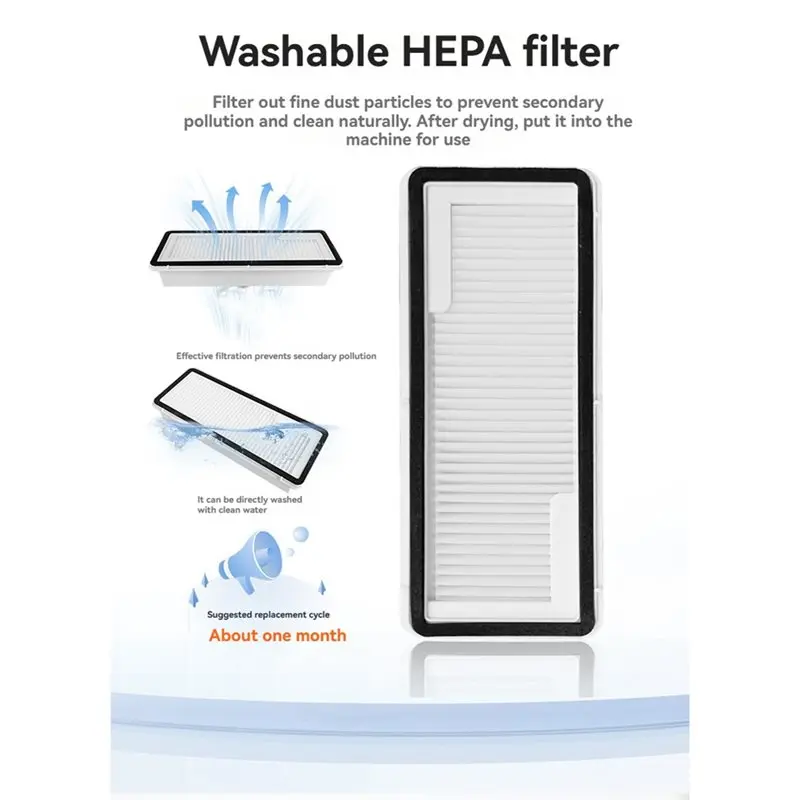 A95I-Main Brush Roller Mop HEPA Filter Dust Bag Side Brush Replacement For Narwal JX Ultra/JX Ultra Plus