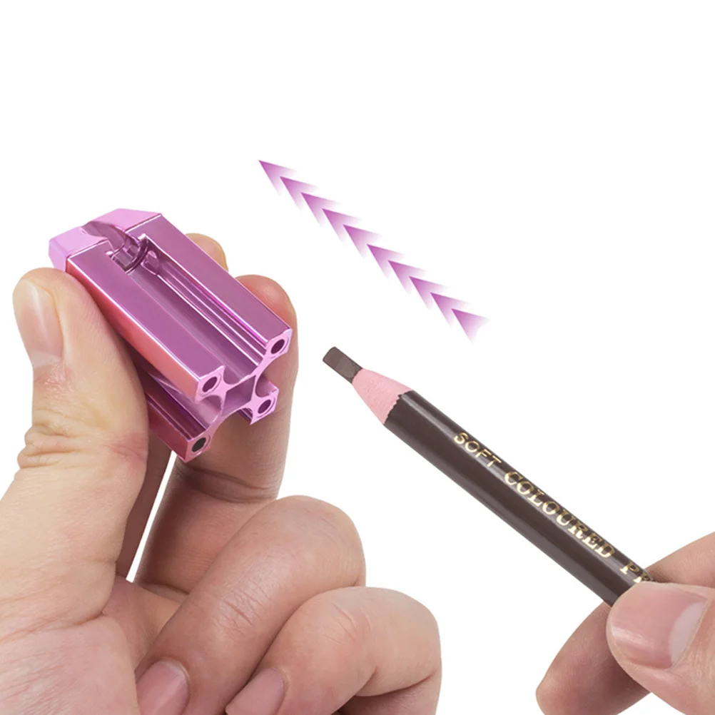 

2Pcs Professional Eyebrow Pencil Sharpener Double Holes for Eyeliner Lip Pencil Makeup Tool Compact Travel Sharpener