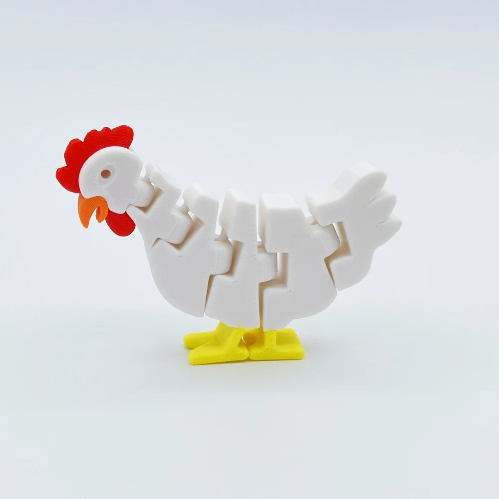 

3D Printed Chick Creative Movable Joint Animal Chick Fidget Toys 3D Printed Toys Home Decor Desktop Ornament for Birthday Gifts