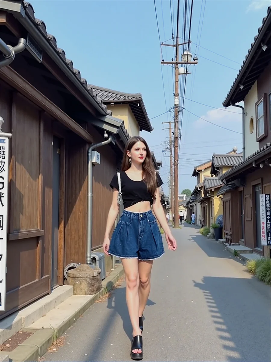 الدنيم الأزرق الداكن السراويل النسائية فضفاضة فضفاضة كبيرة الحجم الكورية نمط رياضة السراويل السيدات الصيف رياضي مرونة الخصر عارضة العصرية