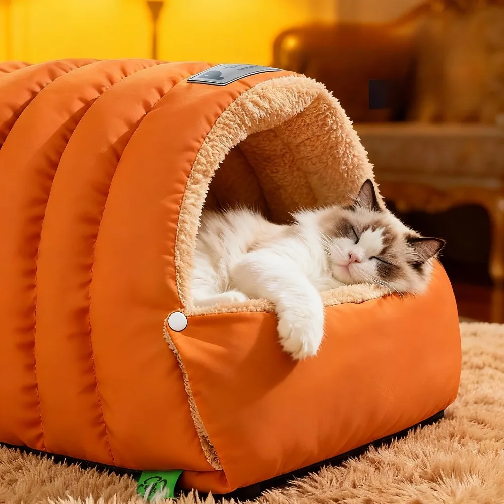 

Enclosed Pet Sleeping Bag Nest Winter Warm Windproof Cat And Dog Bed