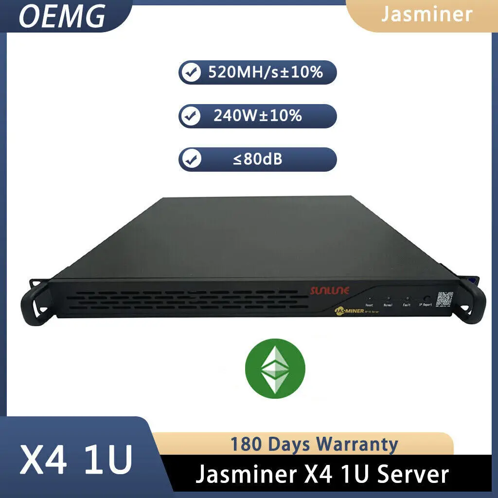 buy 2 get 1 freeJasminer X4-1U 520 Mh/s ETCHASH EtHash ETH