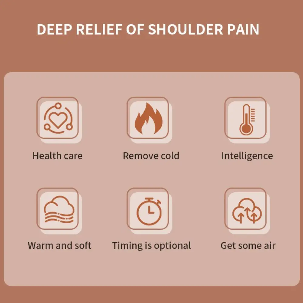 Washable Warm Shawl Auto Shut Off 4-Speed Timing Electric Heating Pad Electric Powered 6-Level Temperature Hot Compress Massager