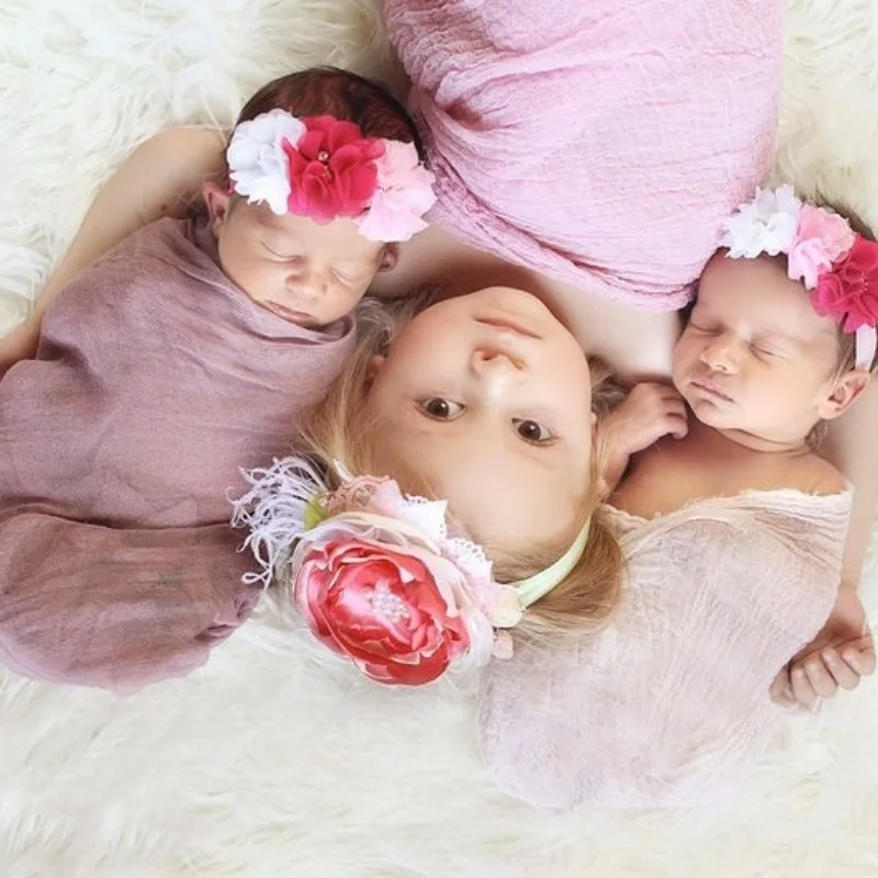 Soft Stretchy Newborn Wrap Single Cheesecloth Photography Prop, Breathable Baby Swaddle for Posing, Photo Studio Essential