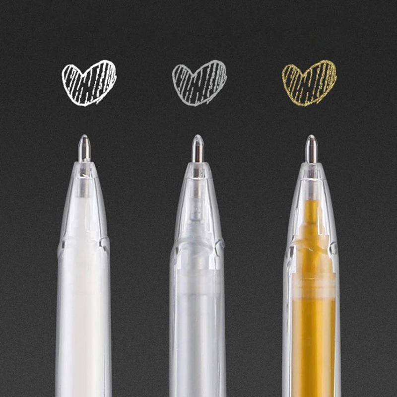 1.0mm Resin Mold Pen DIY Metal Waterproof Permanent Paint Marker Pens White Gold Silver Art Painting Supplies