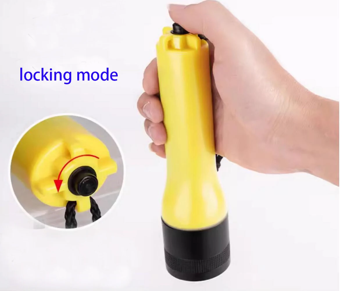 Scuba Diving Flashlight DC Charging Rechargeable 600 Lumen 30 Meters IP68 Waterproof Torch Built-in Battery
