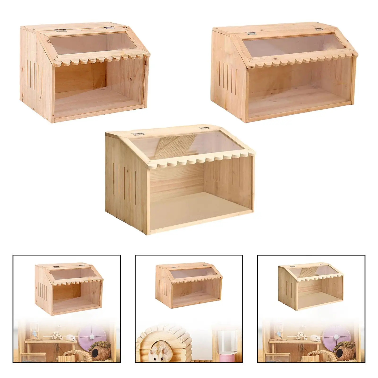 

Brooder Box for Chicks Small Animals Habitat Incubator Sturdy Quail Cage Wood