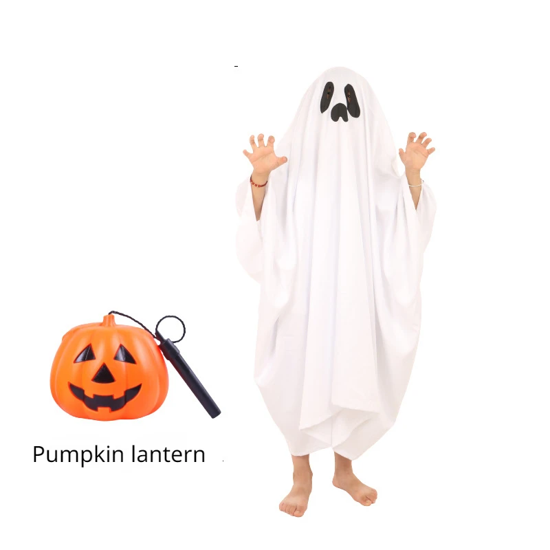 ชุดเสื้อผ้าวันฮาโลวีนสำหรับผู้หญิงผู้ชายเสื้อคลุมชุดชุดคอสเพลย์วันฮาโลวีนโคมไฟฟักทองของผู้ใหญ่