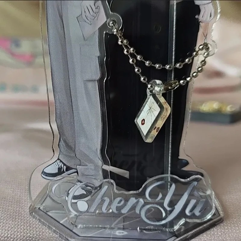 10cm/3.93in placas de pé anime espere para mim após a escola periféricos acrílico chen jingshen brinquedos colecionáveis decoração de mesa