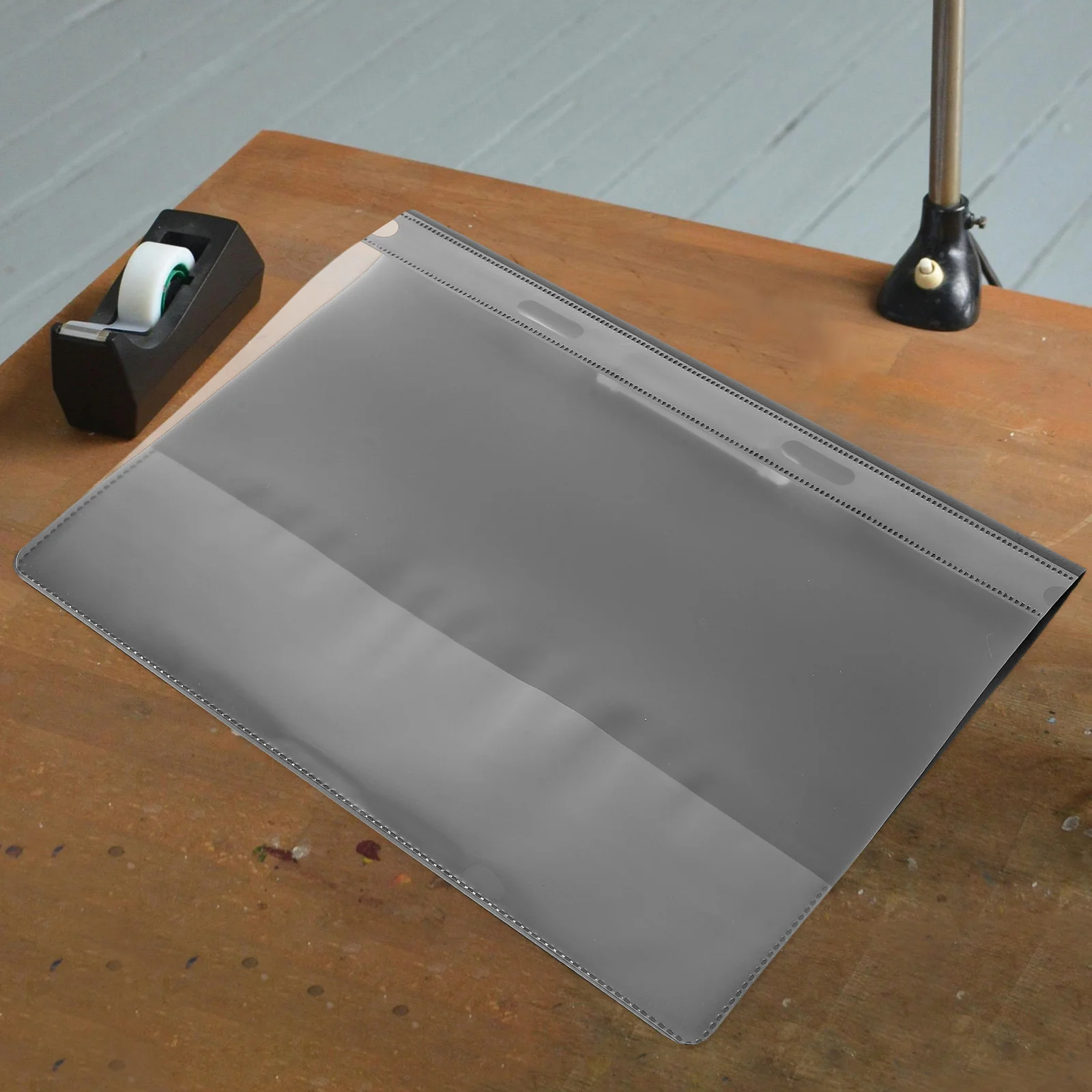 

12 Pcs A4 Transparent Sleeve Report Cover Clear Document Folder Plastic File Black Binder