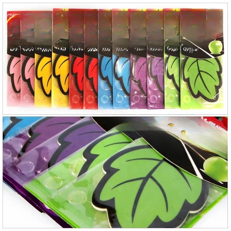 6PCS Car Air Freshener Natural Scented Tea Paper Auto Hanging Vanilla Perfume Fragrance Leaf Shape Car Accessories Interior